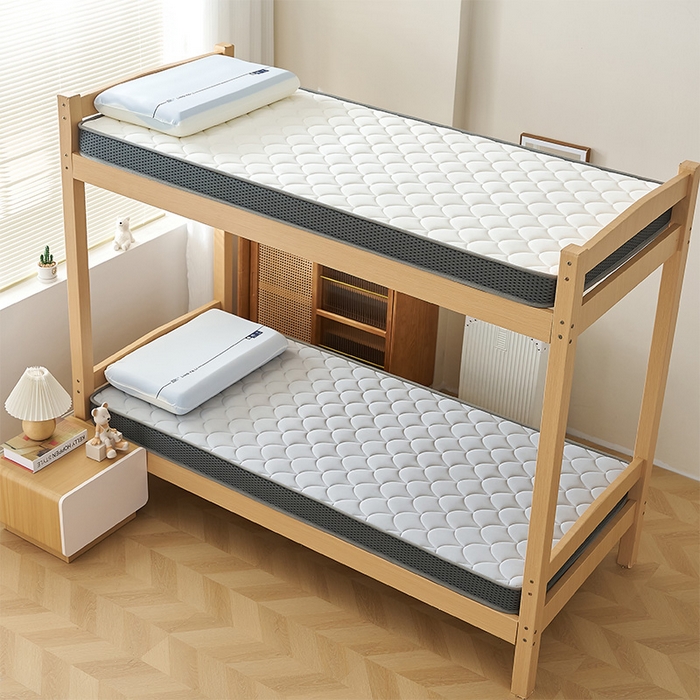 91家纺网 家纺一手货源 找家纺 锦丝钰床垫 2025新款乳胶记忆棉床垫-小床 立体-月光灰