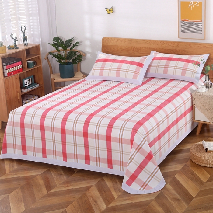 小叮当家纺仓储工厂店 2025新款加厚全棉纯棉老粗布席子凉席三件套 定格