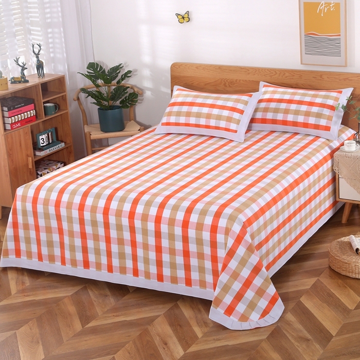 小叮当家纺仓储工厂店 2025新款加厚全棉纯棉老粗布席子凉席三件套 浮生若梦