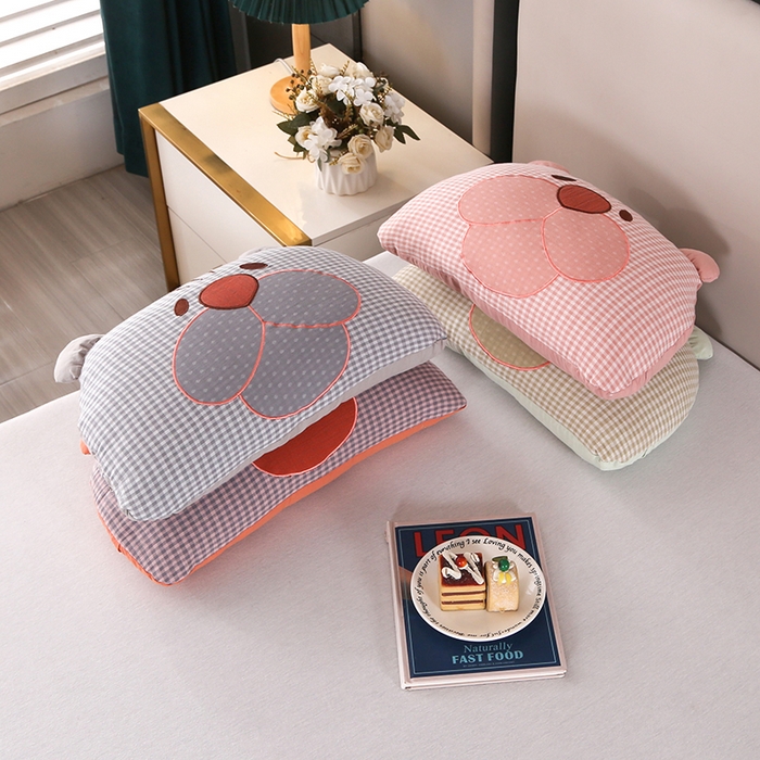 91家纺网 家纺一手货源 找家纺 （总）金牛枕芯 2025新款憨憨熊系列全棉荞麦枕