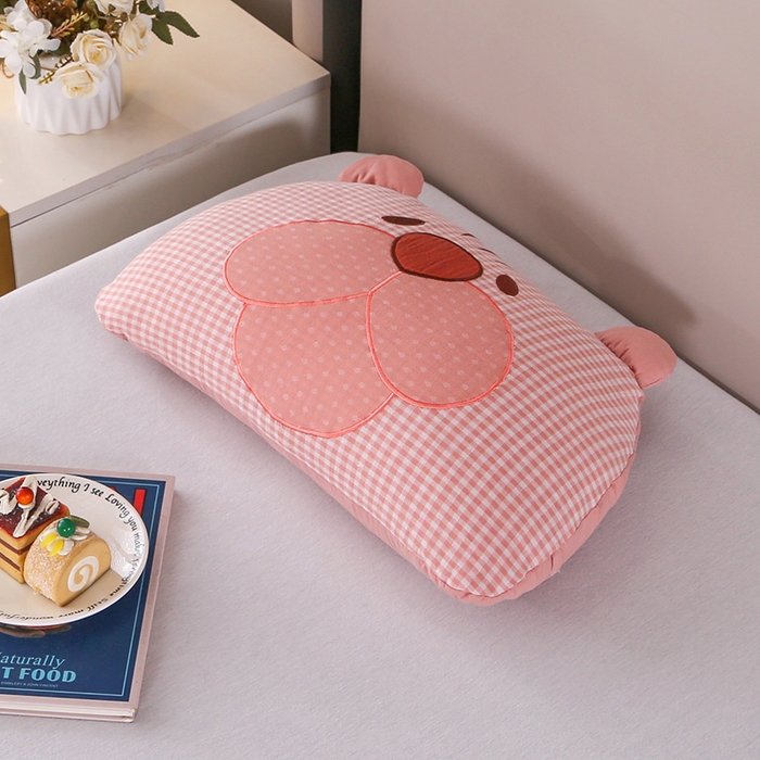 91家纺网 家纺一手货源 找家纺 （总）金牛枕芯 2025新款憨憨熊系列全棉荞麦枕