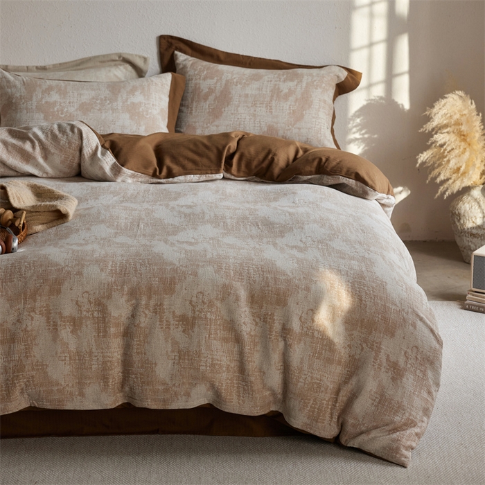 91家纺网 家纺一手货源 找家纺 （总）梦享生活家居 2025新款双层纱四件套星河系列