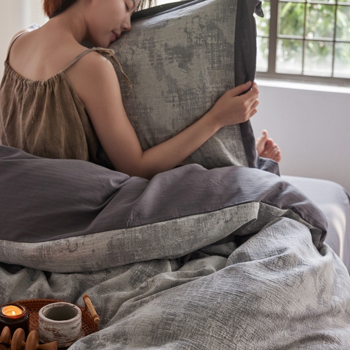 91家纺网 家纺一手货源 找家纺 （总）梦享生活家居 2025新款双层纱四件套星河系列