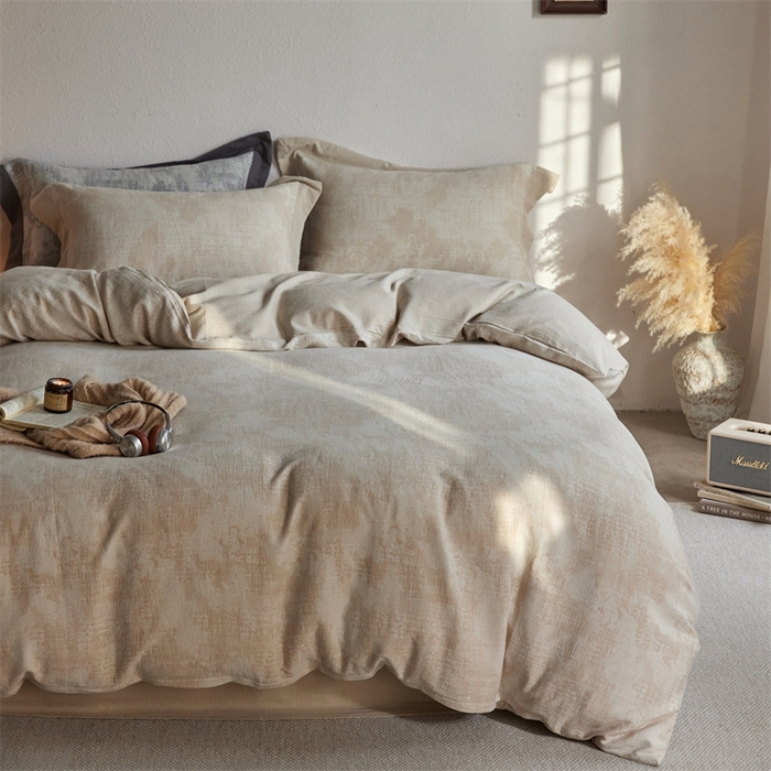 梦享生活家居 2025新款双层纱四件套星河系列 星河-卡其