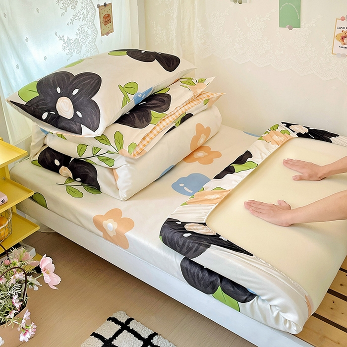 91家纺网 家纺一手货源 找家纺 （总）花伞家居 2025新款学生床加厚磨毛印花单品单床笠单床单