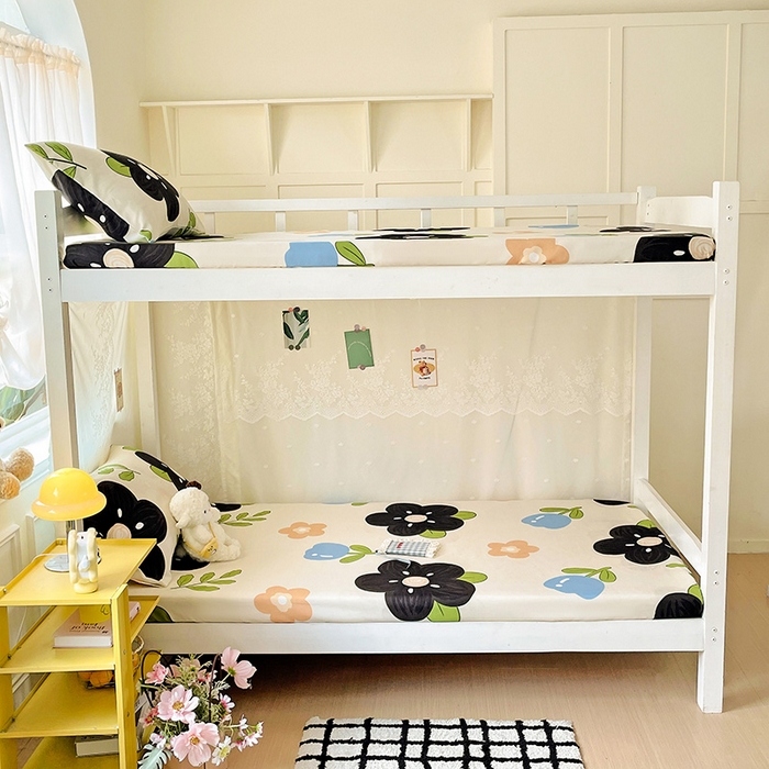 91家纺网 家纺一手货源 找家纺 花伞家居 2025新款学生床加厚磨毛印花单品单床笠单床单 初夏深