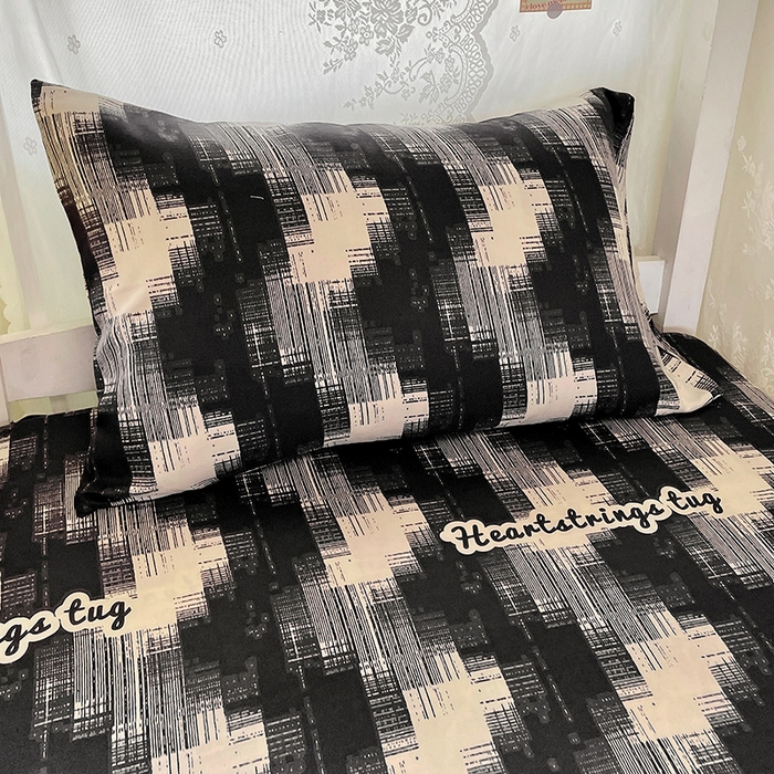 91家纺网 家纺一手货源 找家纺 花伞家居 2025新款学生床加厚磨毛印花单品单床笠单床单 简约波浪