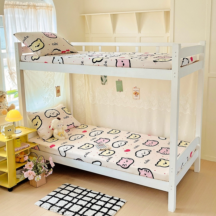 91家纺网 家纺一手货源 找家纺 花伞家居 2025新款学生床加厚磨毛印花单品单床笠单床单 可可爱爱