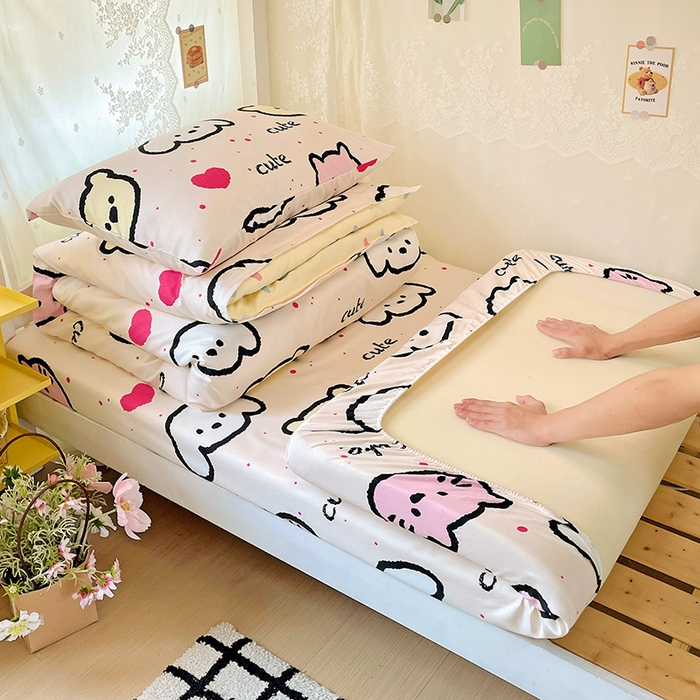 花伞家居 2025新款学生床加厚磨毛印花单品单床笠单床单 可可爱爱