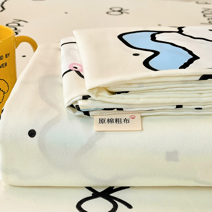 91家纺网 家纺一手货源 找家纺 花伞家居 2025新款学生床加厚磨毛印花单品单床笠单床单 快乐宝贝