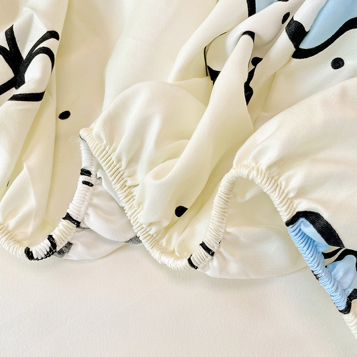 91家纺网 家纺一手货源 找家纺 花伞家居 2025新款学生床加厚磨毛印花单品单床笠单床单 快乐宝贝