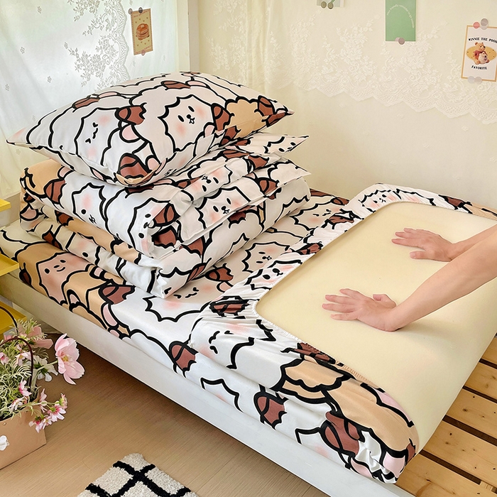 花伞家居 2025新款学生床加厚磨毛印花单品单床笠单床单 咩咩家