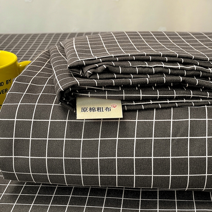 91家纺网 家纺一手货源 找家纺 花伞家居 2025新款学生床加厚磨毛印花单品单床笠单床单 小灰格