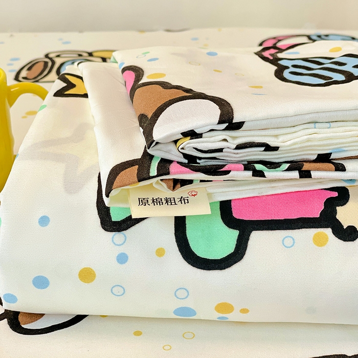 91家纺网 家纺一手货源 找家纺 花伞家居 2025新款学生床加厚磨毛印花单品单床笠单床单 学习时间