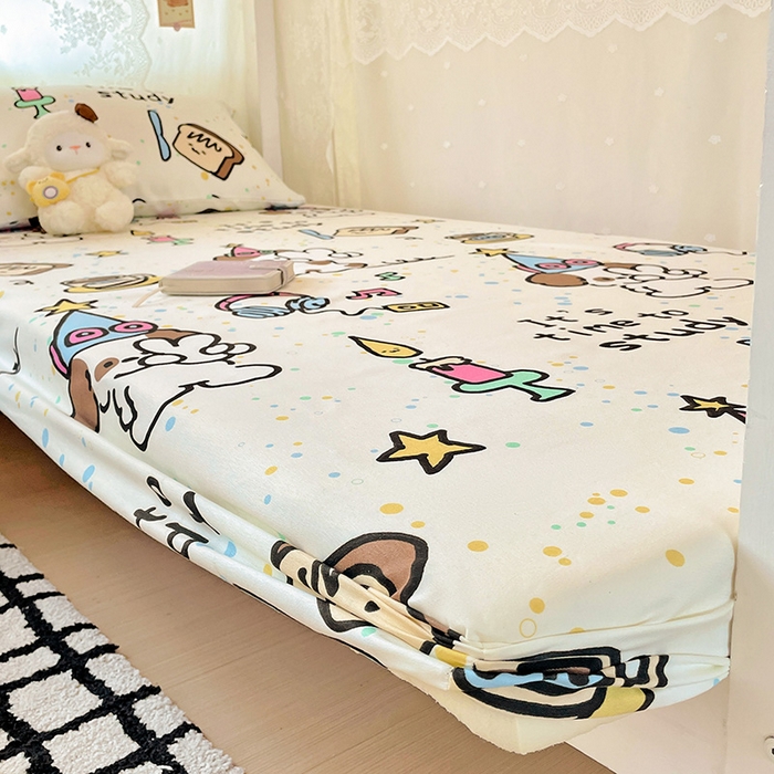 91家纺网 家纺一手货源 找家纺 花伞家居 2025新款学生床加厚磨毛印花单品单床笠单床单 学习时间