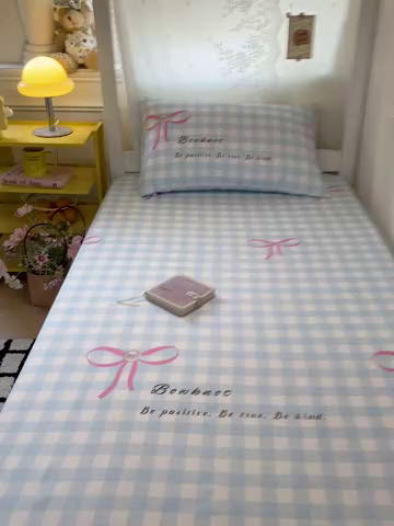 91家纺网 家纺一手货源 找家纺 花伞家居 2025新款学生床加厚磨毛印花单品单床笠单床单 珍珠少女