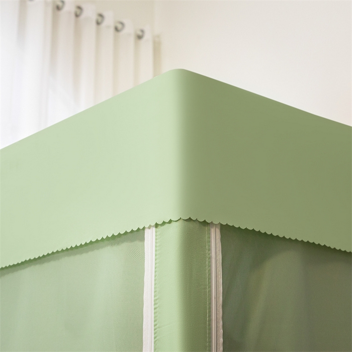91家纺网 家纺一手货源 找家纺 飞轮海蚊帐 2025新款五面强遮光蚊帐（送风扇杆）XZ-22（送靠墙帘） 果绿