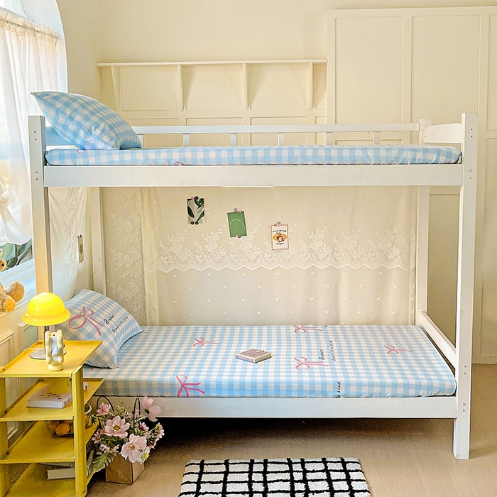 91家纺网 家纺一手货源 找家纺 花伞家居 2025新款学生床加厚磨毛印花单品单床笠单床单 珍珠少女