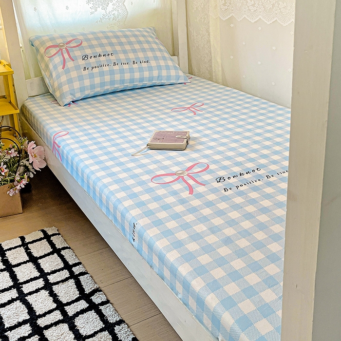 91家纺网 家纺一手货源 找家纺 花伞家居 2025新款学生床加厚磨毛印花单品单床笠单床单 珍珠少女