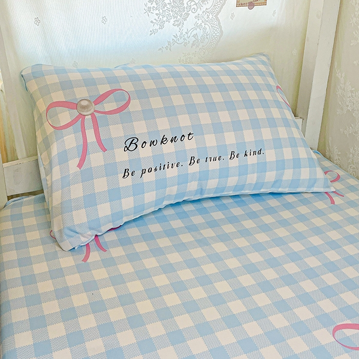 91家纺网 家纺一手货源 找家纺 花伞家居 2025新款学生床加厚磨毛印花单品单床笠单床单 珍珠少女