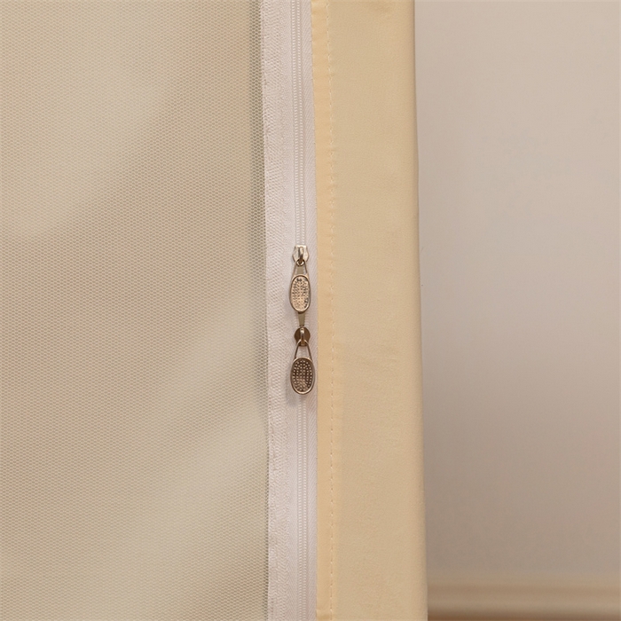 91家纺网 家纺一手货源 找家纺 飞轮海蚊帐 2025新款五面强遮光蚊帐（送风扇杆）XZ-22（送靠墙帘） 奶油黄