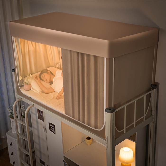 91家纺网 家纺一手货源 找家纺 飞轮海蚊帐 2025新款五面强遮光蚊帐（送风扇杆）XZ-22（送靠墙帘） 香槟