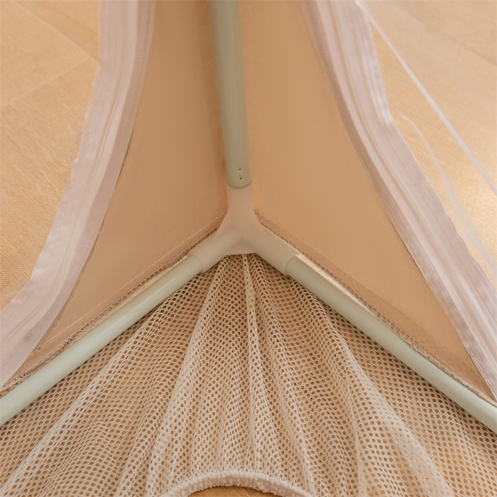 91家纺网 家纺一手货源 找家纺 飞轮海蚊帐 2025新款五面强遮光蚊帐（送风扇杆）XZ-22（送靠墙帘） 香槟
