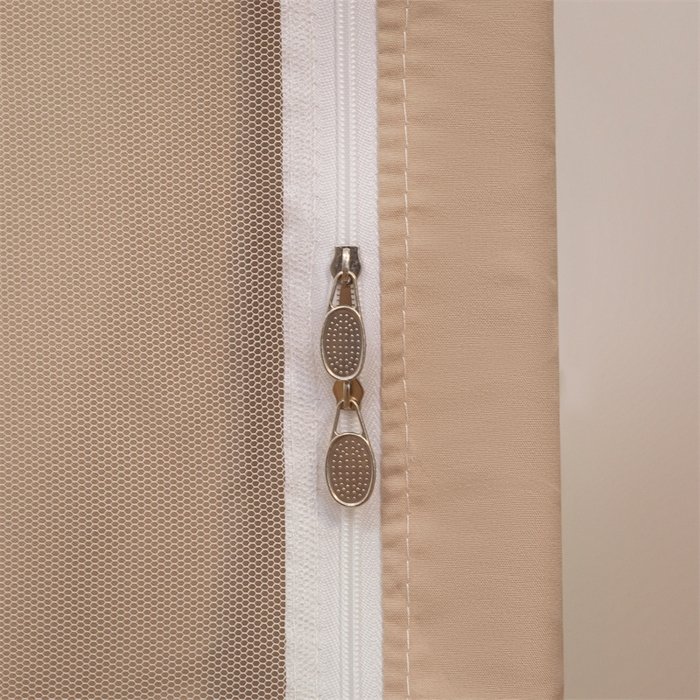 91家纺网 家纺一手货源 找家纺 飞轮海蚊帐 2025新款五面强遮光蚊帐（送风扇杆）XZ-22（送靠墙帘） 香槟