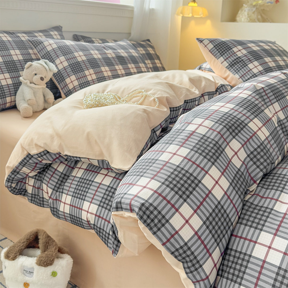 91家纺网 家纺一手货源 找家纺 恒爱家纺2025新款A类全棉印花四件套 持之以恒