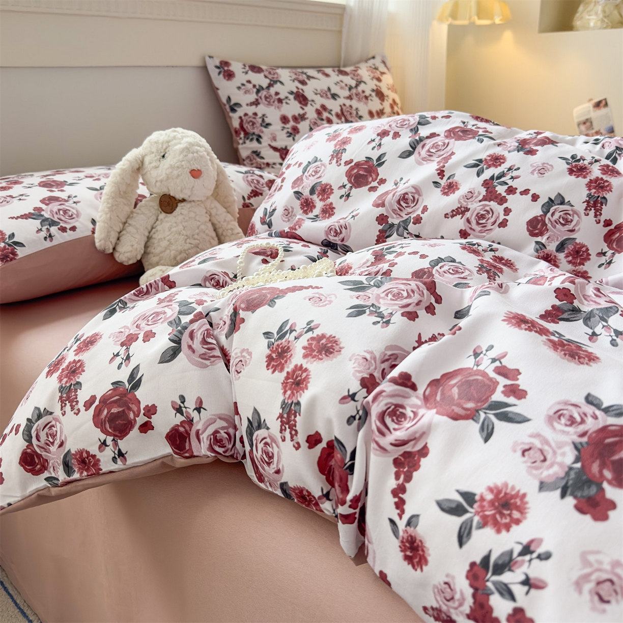 91家纺网 家纺一手货源 找家纺 恒爱家纺2025新款A类全棉印花四件套 共挽余生