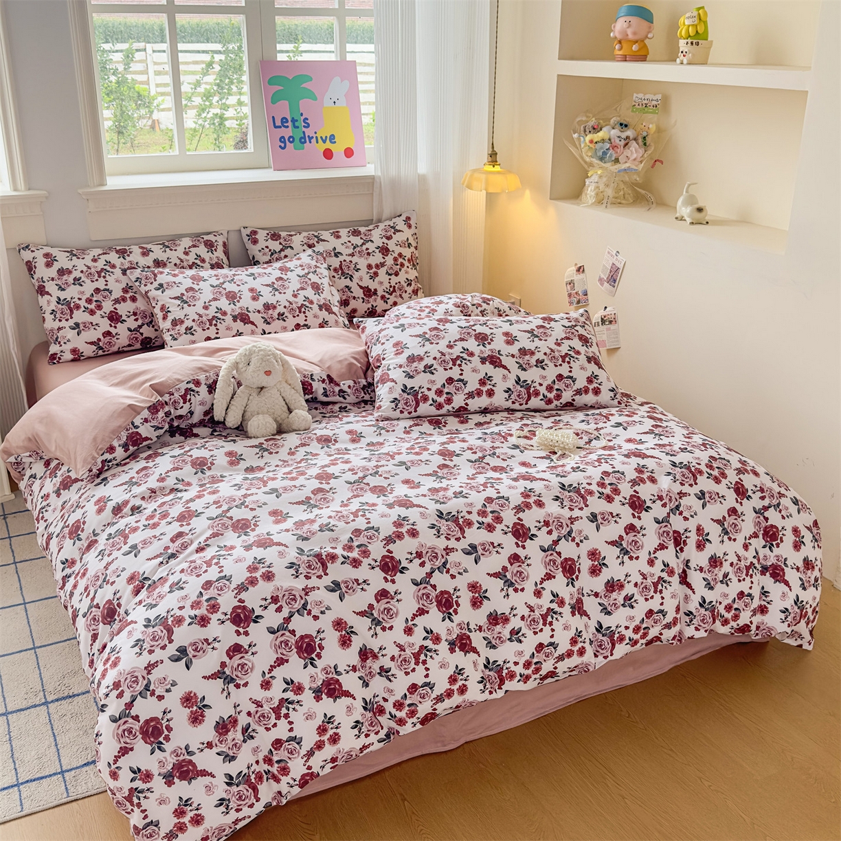 91家纺网 家纺一手货源 找家纺 恒爱家纺2025新款A类全棉印花四件套 共挽余生