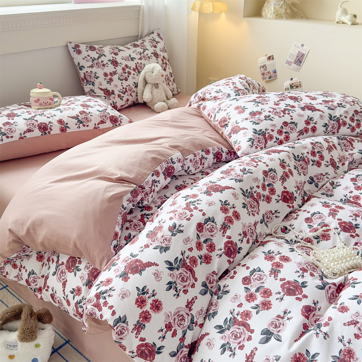 91家纺网 家纺一手货源 找家纺 恒爱家纺2025新款A类全棉印花四件套 共挽余生