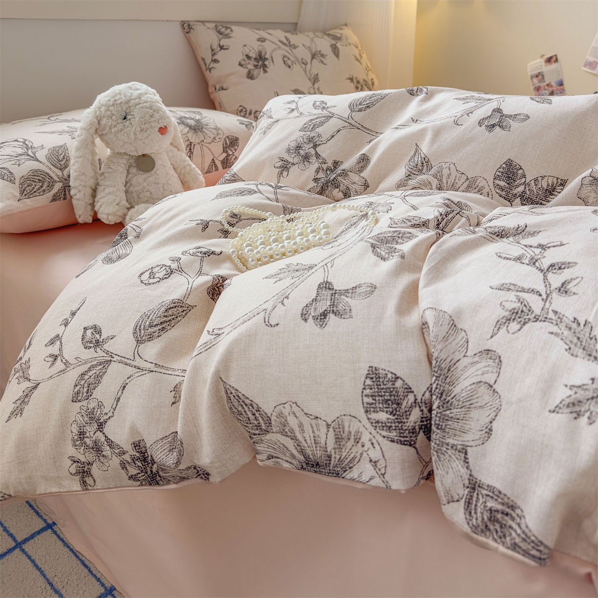 91家纺网 家纺一手货源 找家纺 恒爱家纺2025新款A类全棉印花四件套 恍然如梦