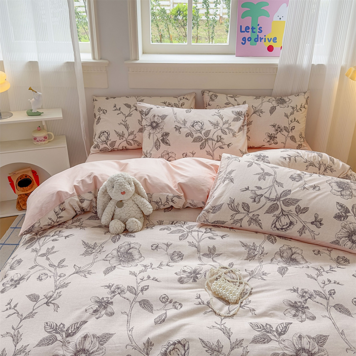 91家纺网 家纺一手货源 找家纺 恒爱家纺2025新款A类全棉印花四件套 恍然如梦