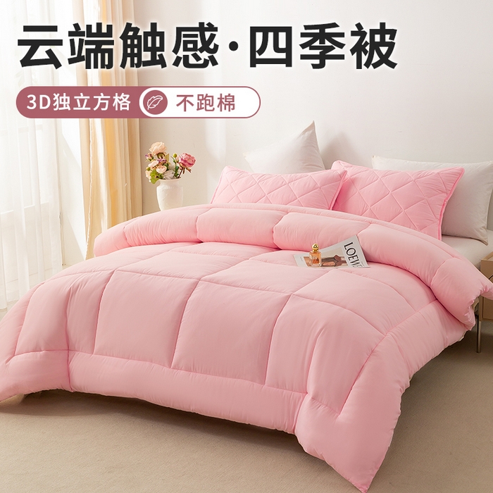 91家纺网 家纺一手货源 找家纺 （总）憨豆家纺 2025新款磨毛四季被春秋被丝棉加厚冬被学生宿舍被子酒店宾馆跨境被芯（含买家秀）