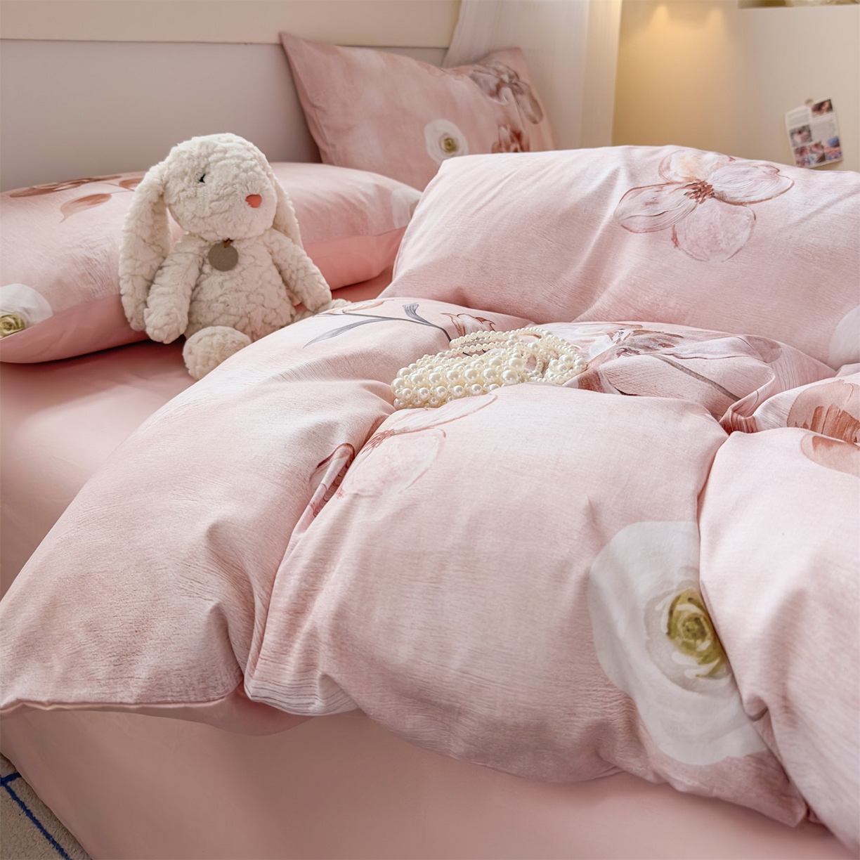 91家纺网 家纺一手货源 找家纺 恒爱家纺2025新款A类全棉印花四件套 静赏流年