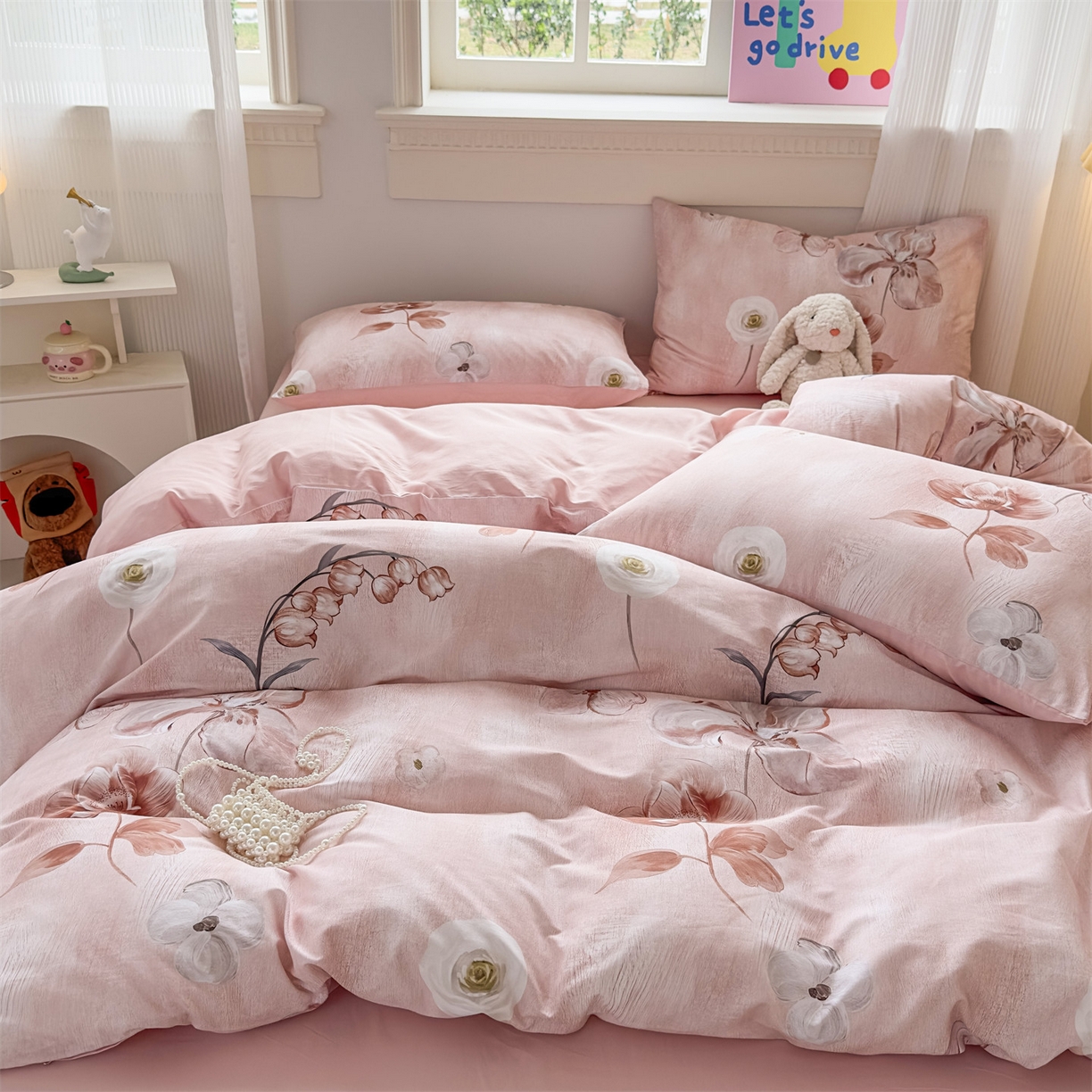 91家纺网 家纺一手货源 找家纺 恒爱家纺2025新款A类全棉印花四件套 静赏流年