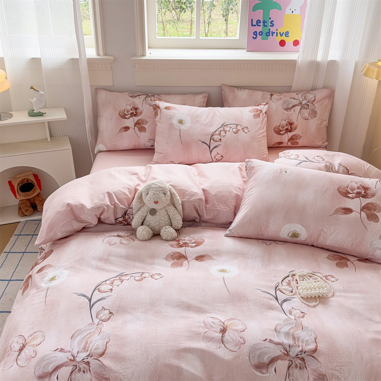 91家纺网 家纺一手货源 找家纺 恒爱家纺2025新款A类全棉印花四件套 静赏流年