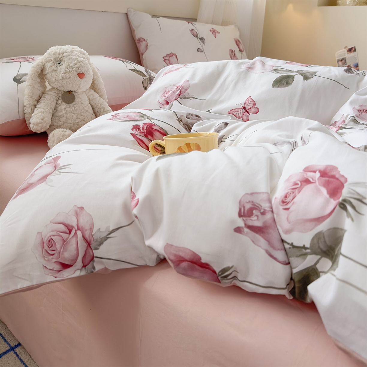 91家纺网 家纺一手货源 找家纺 恒爱家纺2025新款A类全棉印花四件套 洛神