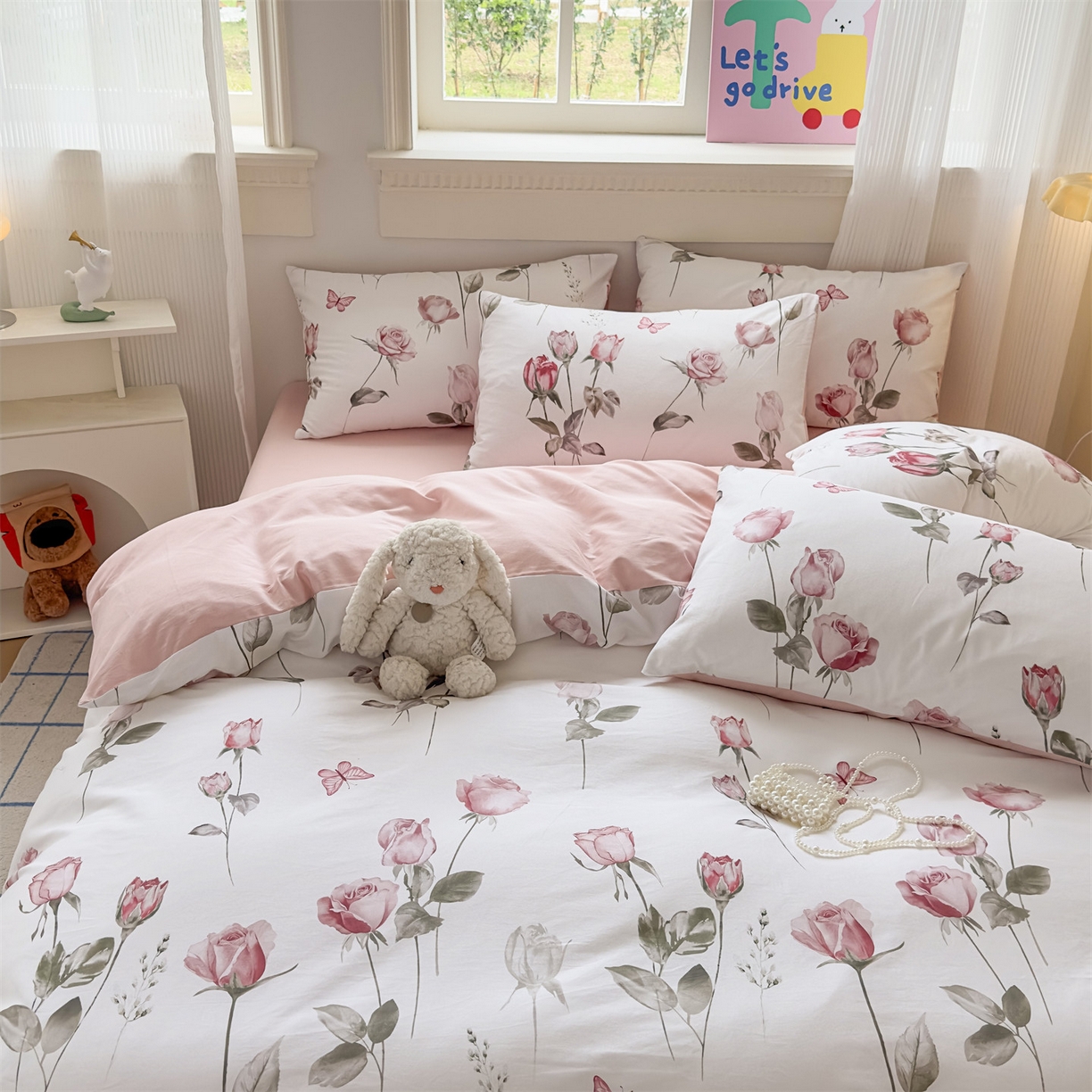 91家纺网 家纺一手货源 找家纺 恒爱家纺2025新款A类全棉印花四件套 洛神