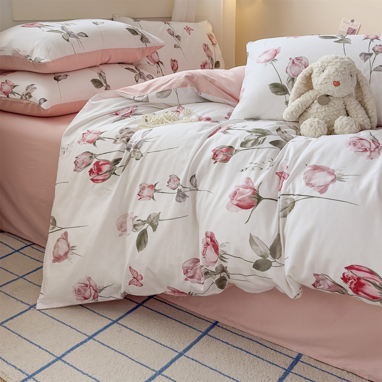 91家纺网 家纺一手货源 找家纺 恒爱家纺2025新款A类全棉印花四件套 洛神