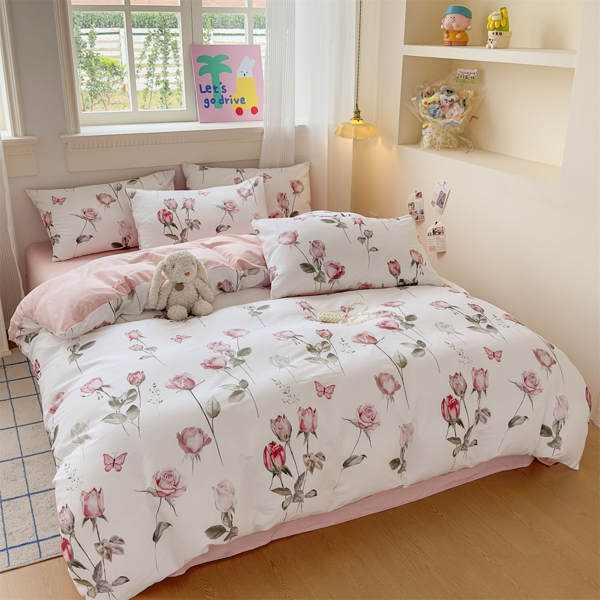 91家纺网 家纺一手货源 找家纺 恒爱家纺2025新款A类全棉印花四件套 洛神