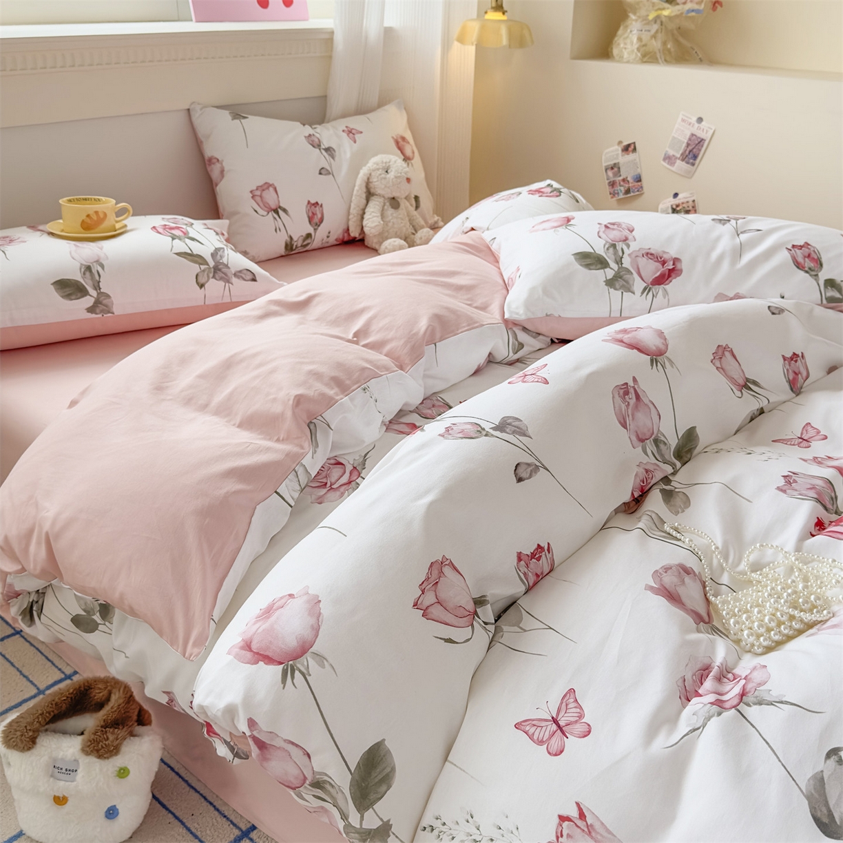 91家纺网 家纺一手货源 找家纺 恒爱家纺2025新款A类全棉印花四件套 洛神