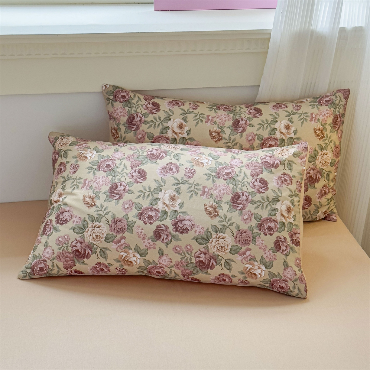 91家纺网 家纺一手货源 找家纺 恒爱家纺2025新款A类全棉印花四件套 暖梦旧歌