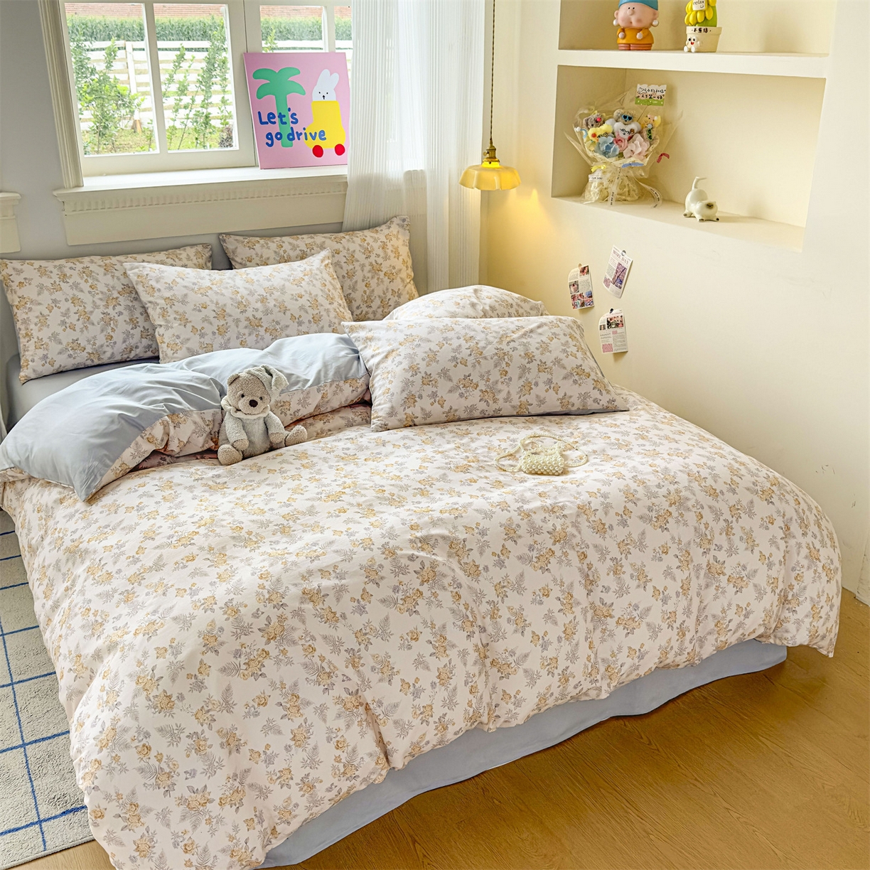 91家纺网 家纺一手货源 找家纺 恒爱家纺2025新款A类全棉印花四件套 情若相惜