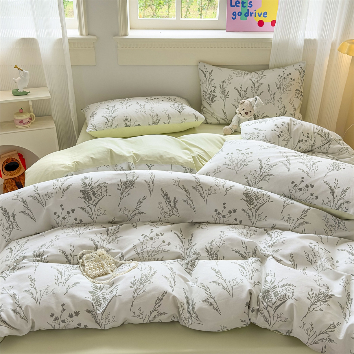 91家纺网 家纺一手货源 找家纺 恒爱家纺2025新款A类全棉印花四件套 一恋初见