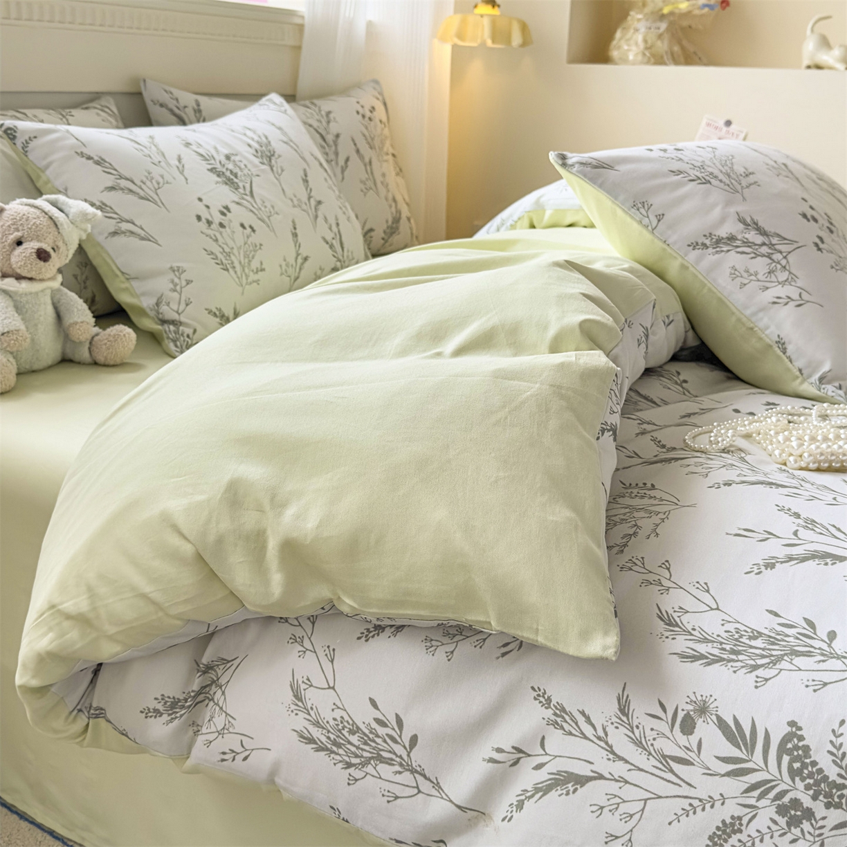 91家纺网 家纺一手货源 找家纺 恒爱家纺2025新款A类全棉印花四件套 一恋初见