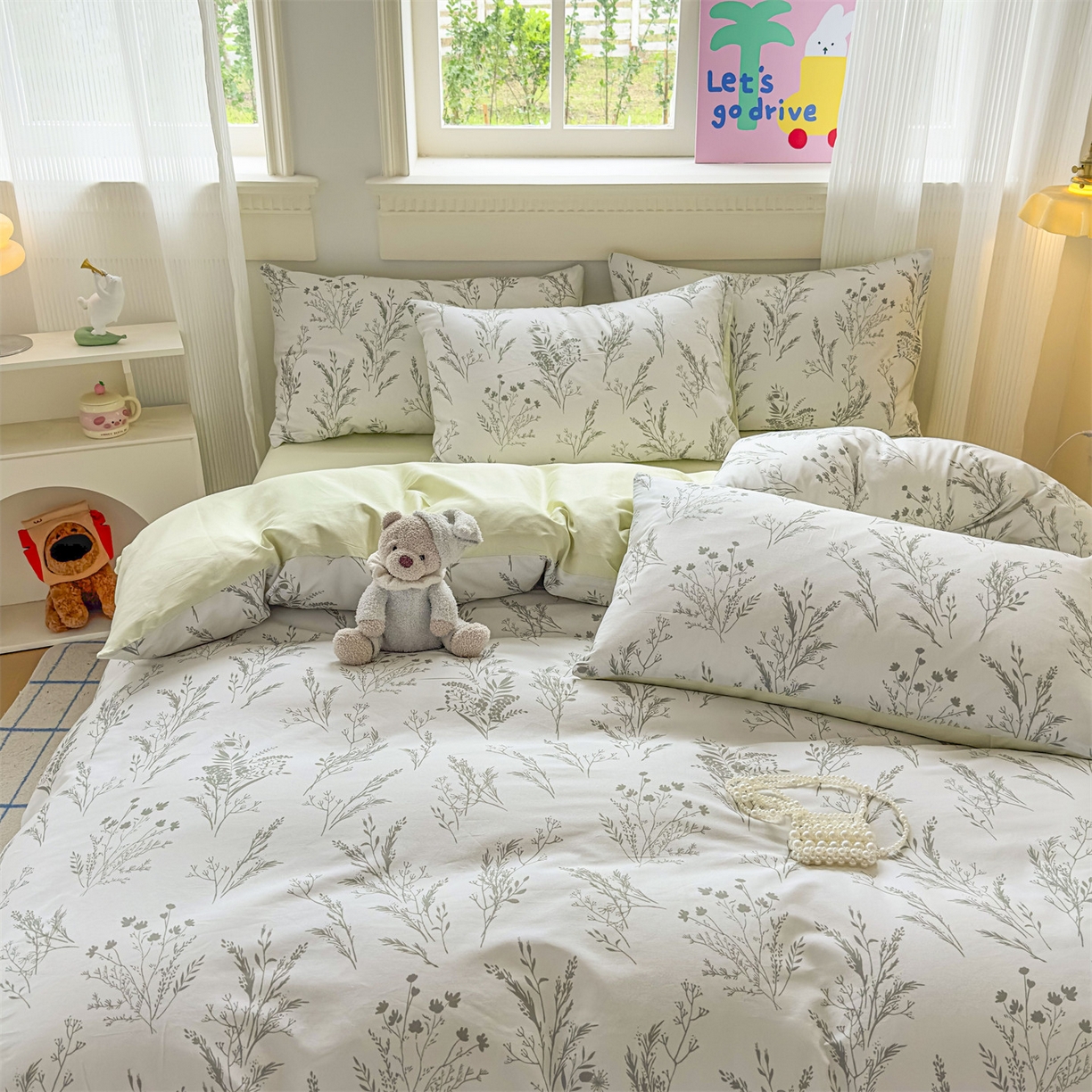 91家纺网 家纺一手货源 找家纺 恒爱家纺2025新款A类全棉印花四件套 一恋初见