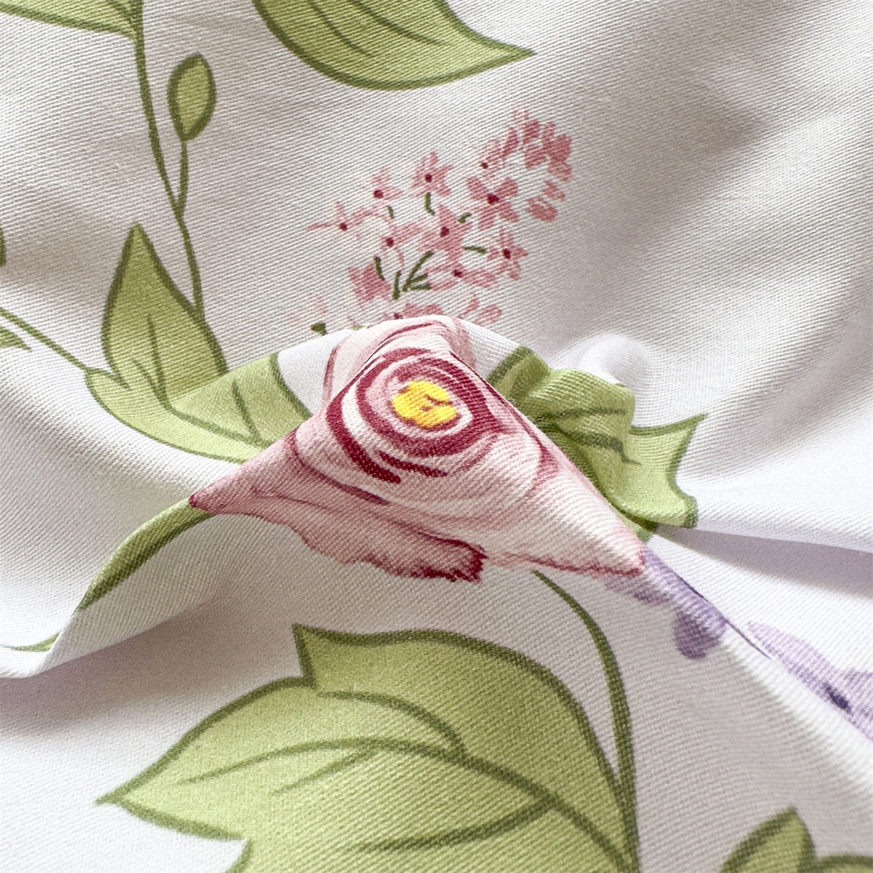 91家纺网 家纺一手货源 找家纺 恒爱家纺2025新款A类全棉印花四件套 意眠