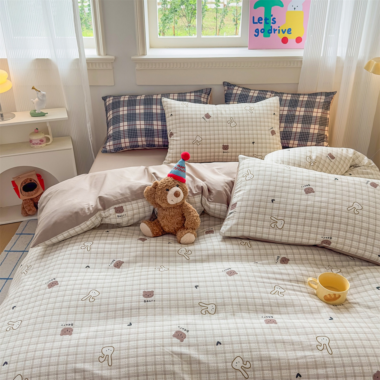 91家纺网 家纺一手货源 找家纺 恒爱家纺2025新款A类全棉印花四件套 愿如意